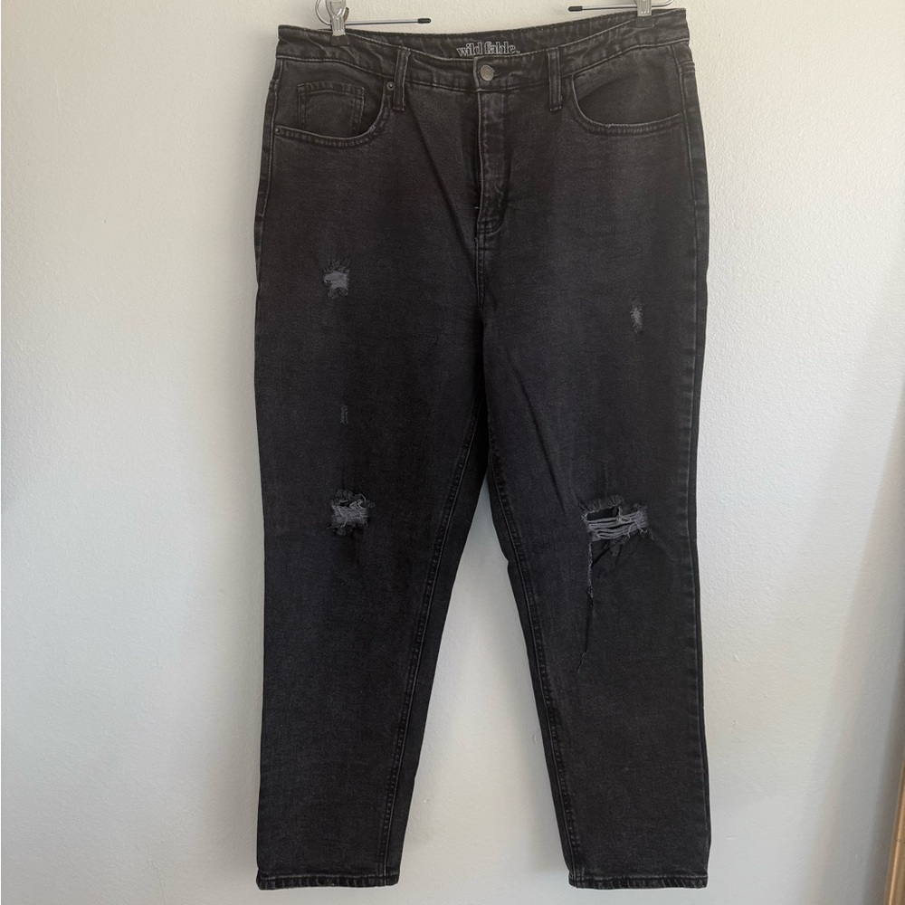 High Rise Distressed Mom Jean - Picture 8 of 11